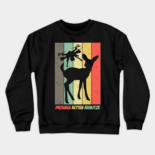 Drone Fawn Rescue Crewneck Sweatshirt by swissles